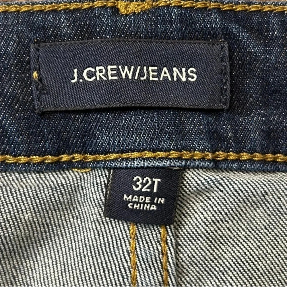 J. Crew High Waist Curvy Raw Hem Toothpick Blue Denim Jeans Size 32 Tall - Picture 6 of 11